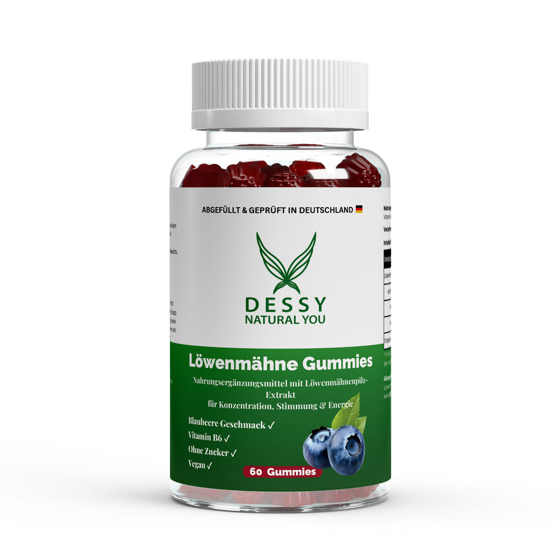 Löwenmähne + Vitamin B6 Gummies - 60 Stk. - Dessy Natural You
